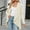 Beige, variant on Women's 2023 Autumn And Winter Long Sleeved Solid Color Loose Cardigan Top Women's Knitted Coat Petite Sweaters for Women Petite Length Slouchy Cardigan Hooded Open Front Cardigan Kimonos for Women