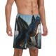thumbnail image 2 of Balery Wild Blue Cool Dragon Pantalones cortos de pijama de punto de algodón para hombre con cinturilla y bolsillos-XX-Large, 2 of 6