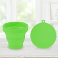 thumbnail image 4 of Unique Bargains 1 Pc Collapsible Cups Portable Folding Cup Folded Height 2cm Camping Water Cup 100ml Green, 4 of 5