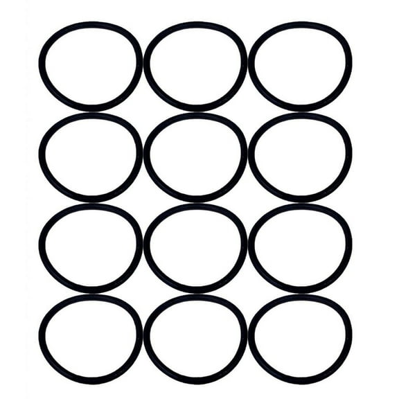 Eureka SAN-GENBELT (12 Pack) Vacuum Cleaner Rubber Brush Roll Belt, Black # E-30563-12PK