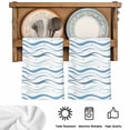 thumbnail image 5 of Blue Stripes Kitchen Towels Set of 2, Modern Gradient Abstract Ocean Waves Lines Absorbent Dish Towels for Kitchen, Microfiber Hand Towel, Quick Drying Tea Towel for Cleaning Decorative Dishcloths, 5 of 7