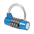 thumbnail image 1 of Candado de Combinación de 4 Dígitos, Candado Reiniciable de 2 Pulgadas para Casillero de Puerta Azul, 1 of 3