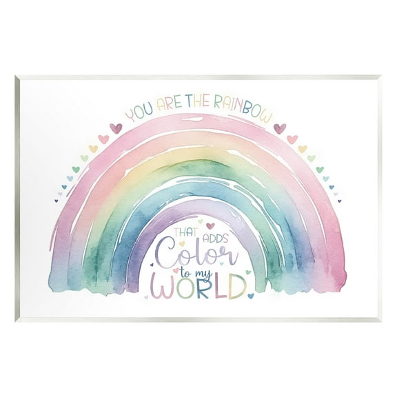 Stupell Industries You Are The Rainbow Inspirational Painting Unframed Art Print Wall Art, 15 x 10
