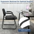 thumbnail image 6 of Costway Waiting Room Chair Set of 8 with Sled Base and Padded Arm Rest Home Black, 6 of 6