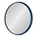 thumbnail image 3 of Kate and Laurel Travis Modern Round Wall Mirror, 31.5 inch Diameter, Navy Blue, Transitional Decorative Mirror for Wall, 3 of 10