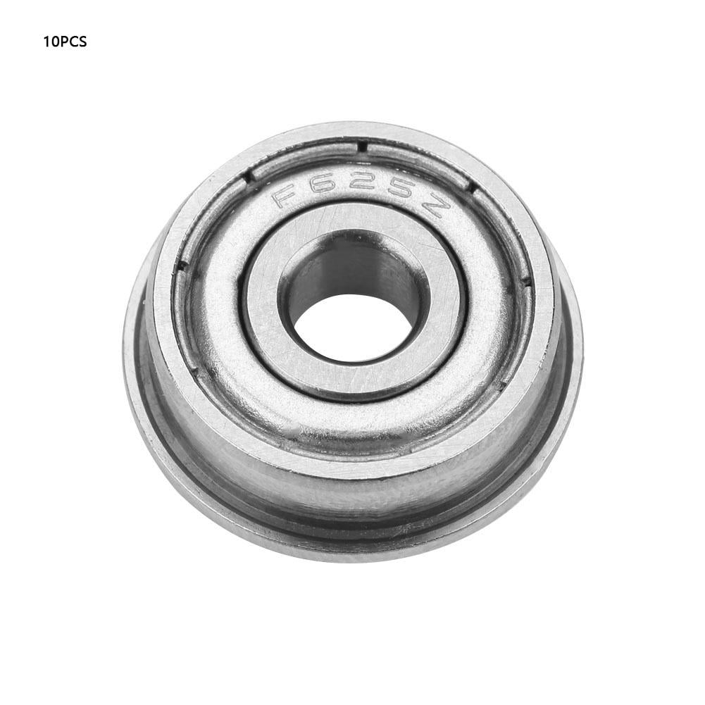 Mgaxyff 10pcs F625ZZ Doubleshielded Miniature Flanged Ball Bearings 5
