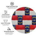 thumbnail image 3 of North-Carolina Flag Leather Coasters for Drinks Perfect for Living Room, Kitchen, or Outdoor Use Set of 6 Round Shape, 3 of 6