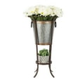 thumbnail image 3 of Achla Designs Tulip Plant Stand Without Insert, 28 Inch Tall, Roman Bronze Powder Coat Finish, 3 of 5