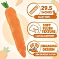 thumbnail image 4 of Giant Carrot Dog Toy – 29.5 Inch Large Plush Carrot Toy for Dogs, Indoor Entertainment & Anxiety Relief Companion, 4 of 7