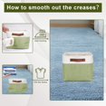 thumbnail image 6 of Fabric Storage Bins Baskets For Shelves 3 Pack Decorative Linen Closet Organizers With Handles For Clothes Home Office Organization, 6 of 7