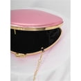 thumbnail image 6 of JKCCZLL QWINEE Women's Shell Shaped Clutch Purse Ruched Mini Crossbody Bag Elegant Evening Handbag with Chain Strap,Plain Pink,1, 6 of 6