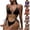 Black, variant on JSGEK Women's Tie Detail Two Piece Bikini Set Adjustable Straps Soft Fabric Beach Pool Wear Blue M