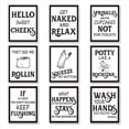 thumbnail image 2 of 18 Piezas de Decoración de Pared del Cuarto de Baño, Cartel de Baño Vintage Divertido, Carteles de Baño para Decoración de Cuarto de Baño de Pared, Cuarto de Descanso, 2 of 5