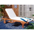 thumbnail image 3 of SAFAVIEH Newport Outdoor Patio Chaise Lounge Chair, Natural/Beige, 3 of 15