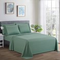 thumbnail image 1 of Marina Decoration Ultra Soft Silky Deep Pocket Solid Rayon from Bamboo Bedding All Season Sheet Set, Green Color, 1 of 7