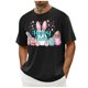 thumbnail image 1 of Camisa Casual de Cuello de la Tripulación de la Impresión de Pascua de Manga Corta de Verano Top Ligero de Poliéster para los Hombres, Camiseta de Manga Corta para el Uso Diario de Primavera Verano, 1 of 8