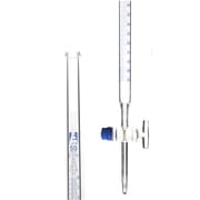 Class A 50mL Borosilicate Burette - 0.1mL Graduations - 0.05mL Tolerance - Glass Key (Smooth) Stopcock - 30.5 Tall