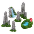 thumbnail image 3 of SHISUYAN 1 Ensemble Mini Ornements de Paysage en Résine Miniatures pour Piscines Ornements de Cascade Miniatures Décoration de Cascade Mini Cascade pour Piscines Ornements de Paysage en Résine, 3 of 9
