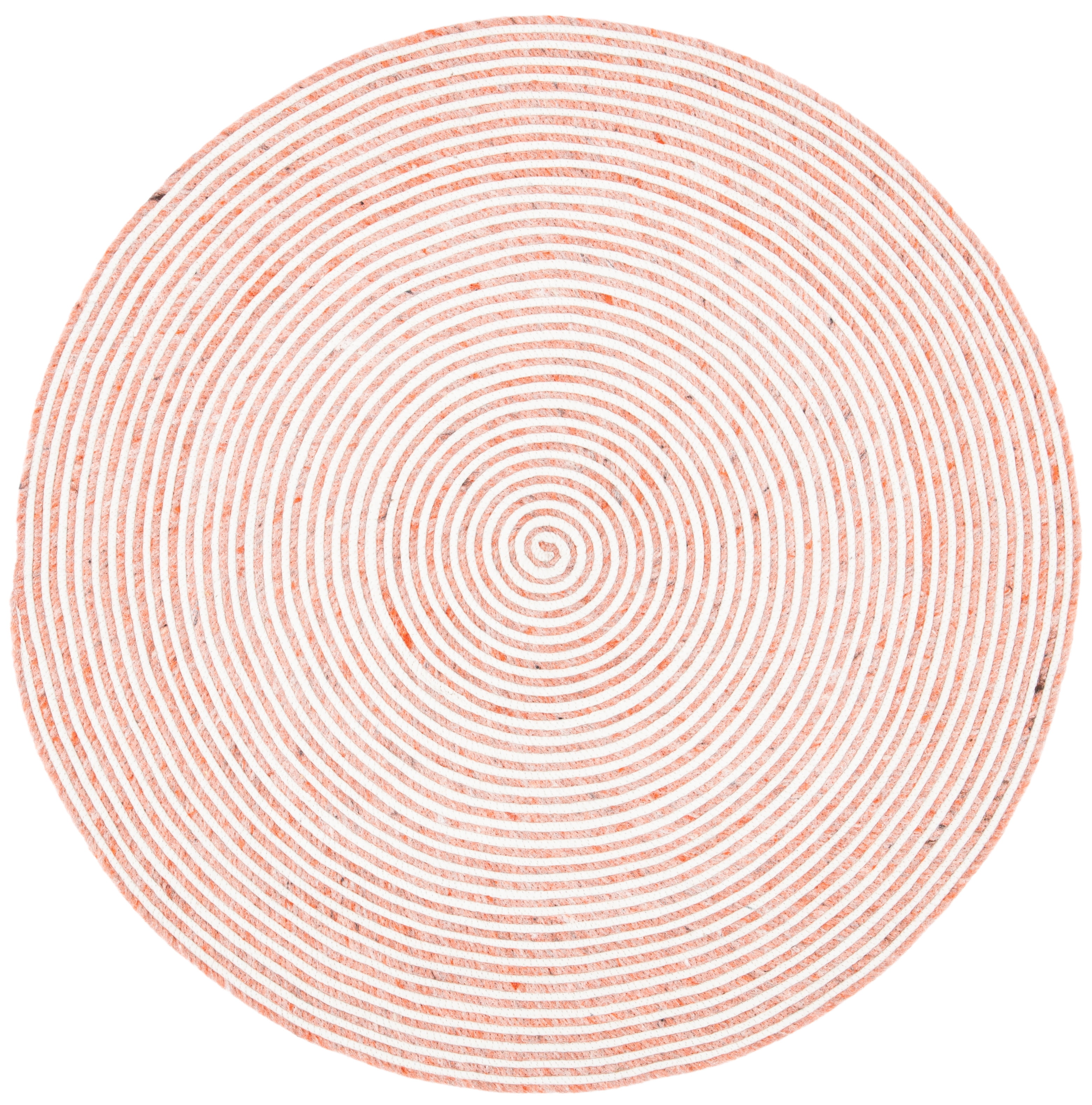 SAFAVIEH Braided Beuregard Solid Reversible Area Rug, Red/Ivory, 3' x 3' Round
