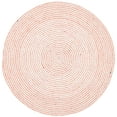 thumbnail image 2 of SAFAVIEH Braided Beuregard Solid Reversible Area Rug, Red/Ivory, 5' x 5' Round, 2 of 11
