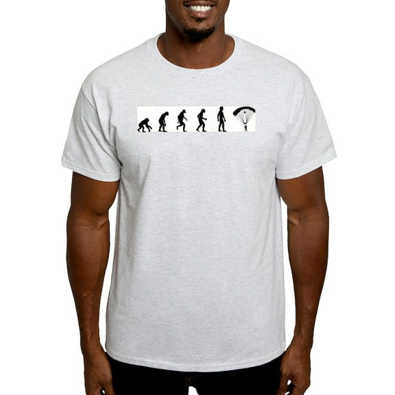 CafePress - Evolution Of Skydiving Light T Shirt - Men's Classic Graphic T-Shirt
