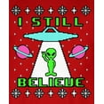 thumbnail image 4 of Old Glory Mens Alien I Still Believe Ugly Christmas Sweater Long Sleeve Sweatshirt, 4 of 6