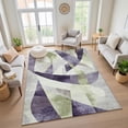 thumbnail image 7 of Addison Rugs Mayfield Premium Machine Washable Transitional Swirls Purple Rectangle Rug, 3' x 5', 7 of 7