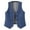 Dark Blue, variant on Women's Denim Vest Short, Slim Fit, Korean Version Jacket Vest, High-Quality Denim, for Summer, Business Casual
