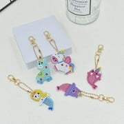 APODESS 5PCS 5D Diamond Painting by Numbers Art Kits Make Your Own GEM Keychains - Gifts for Girls Kids Ages 5-12