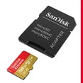 thumbnail image 1 of Tarjeta de memoria SanDisk 128GB Extreme microSDXC UHS-I con adaptador, 1 of 2