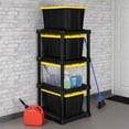 thumbnail image 6 of Sterilite 4 Tier Tote Rack Organizer with 4 Pack 27 Gallon Industrial Storage Totes, 6 of 13