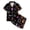 Black, variant on Girls Halloween Pajamas 2 Piece Cute Pumpkin/Ghost Print Pajama Short Sleeve Kid Pjs Set Girl Halloween Pajamas(2-3 Years)