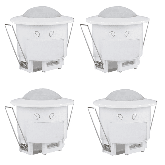 4X 110V-220V 360° Infrared Recessed PIR Ceiling Motion Sensor Detector Light Switch, Motion Light Sensor