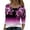 Hot Pink, variant on WTOBBY Women's Fashion Casual Rose Gradient Print Round Neck Long Sleeve Top, Versatile All-Match Blouse for Ladies Comfortable and Stylish Wear,Hot Pink XL