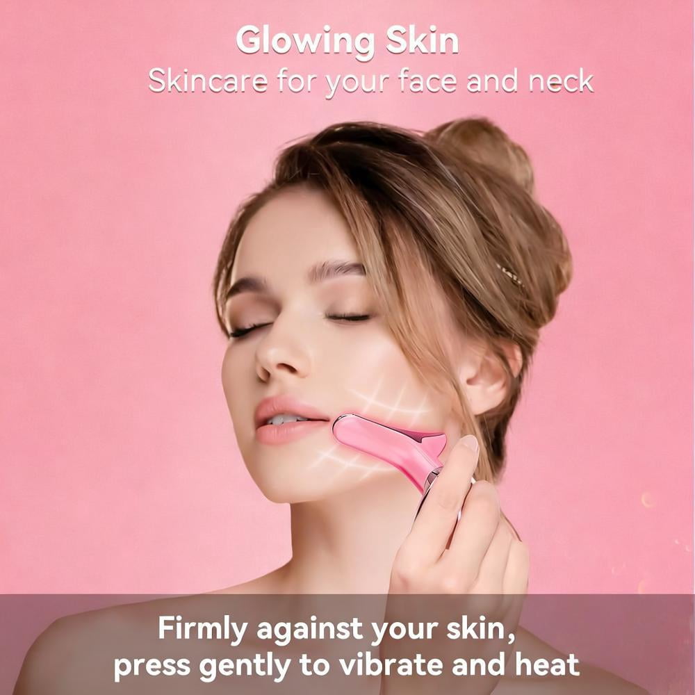TENS& EMS 7 Color Device for Face, 4 in 1 Face Massager Tool for Skin Lifting & Firming, 3 Modes Neck Facial Massager for Skin Care with Vibration