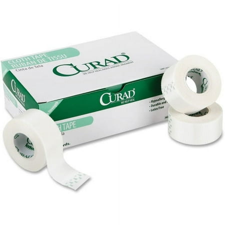 Curad Cloth Silk Adhesive Tape 10 yd Length x 1" Width - Cloth - 12 / Box - White