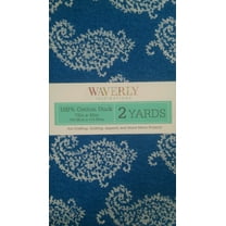 Waverly Inspirations 45" x 2 yd 100% Cotton Precut Sewing & Craft Fabric, Blue