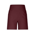 thumbnail image 4 of Plus Size Shorts for Women Knee Length Straight Leg Elastic High Waisted Bermuda Short with Pockets 3XL-5XL, 4 of 7