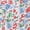 Red-Blue, variant on Allegra K Women's Ruffled Collar Long Sleeve Elastic Waist Ruffle Hem Floral Dress