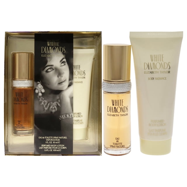 Elizabeth Taylor EDT en aerosol de 1 oz, loción corporal de 3.3 oz White Diamonds 2 Pc Gift Set Elizabeth Taylor EDT en aerosol de 1 oz, loción corporal de 3.3 oz 2 Pc Gift Set