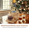 thumbnail image 3 of Wood Faucet Whisky Liquor Dispenser, Rustic Wine Decanter, Whiskey Wood Dispenser, Faucet Shape Drink Dispenser for Party, Home, Bar Accessories, Single-Faucet, 3 of 6
