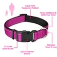 thumbnail image 2 of zalens Reflective Dog Collar, Adjustable Soft Neoprene Padded Breathable Nylon, Hotpink, M, 2 of 7
