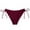 Wine, variant on Clearance! Prolriy Thong Bikini Women String Tie Side Bikini Bottoms Moderate Coverage Swimsuit Bottom Low Waist Low Rise Bathing Suit Womens Underwear Black L