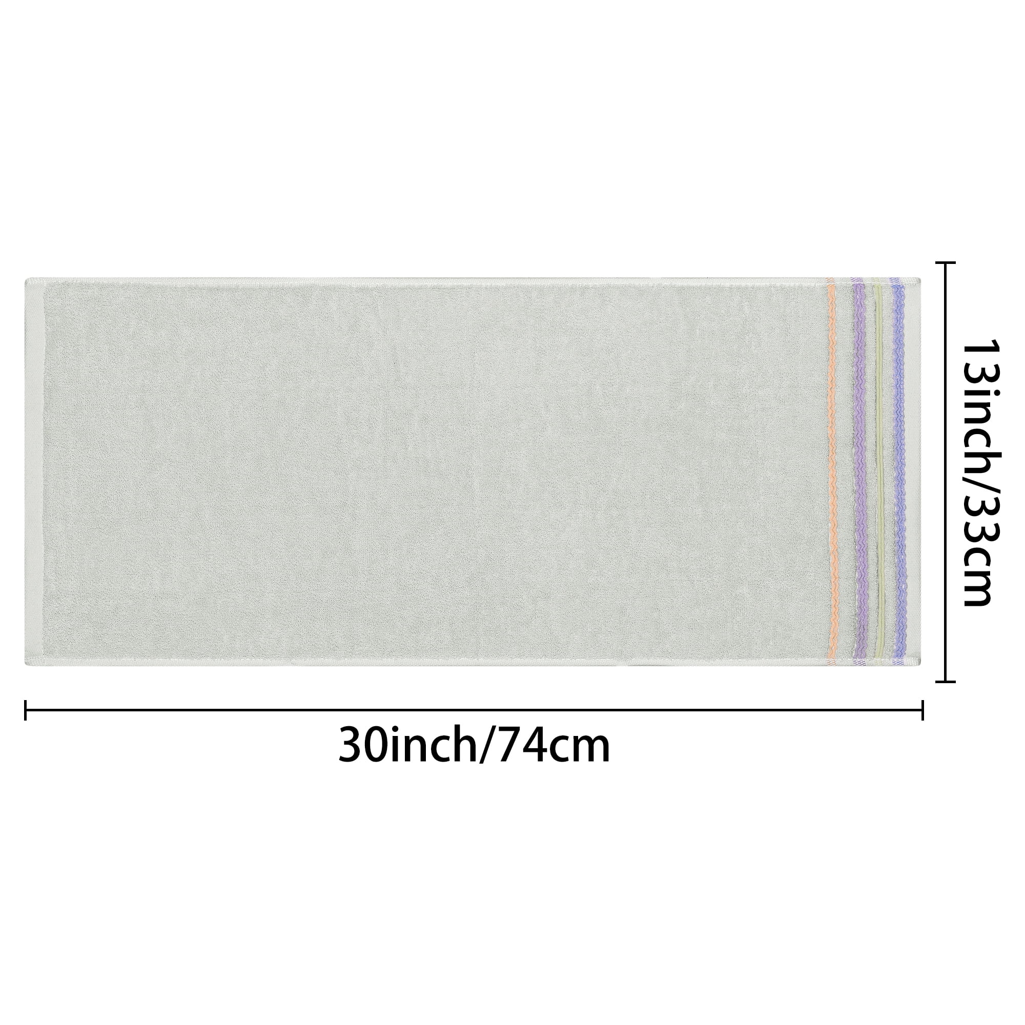 Unique Bargains 4 Pcs Hand Towels Quick Drying Towel Light Grey 13" x 30"