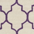 thumbnail image 5 of SAFAVIEH Cambridge Kevin Geometric Wool Area Rug, Ivory/Purple, 6' x 6' Square, 5 of 6