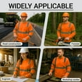 thumbnail image 6 of Hi-Vis Safety Shirt Class 3 Reflective, Orange Long Sleeve Work T-Shirt 6-Pack M, 6 of 7