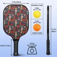 thumbnail image 4 of Pickleball Paddles Set,Pioneer Flower Floral Print Pattern Fiberglass Surface Pickleball Racket Set with 2 Indoor Outdoor Pickleball Balls and Pickleball Bag,Pickle-ball Equipment, 4 of 6