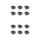 thumbnail image 1 of Bewildely Servilletas de San Valentín Soportes de diseño de hojas plateadas Servilleteros Círculo para diario Suministros para fiestas Comedor Type2 NO2 Bewildely CBP366453, 1 of 5