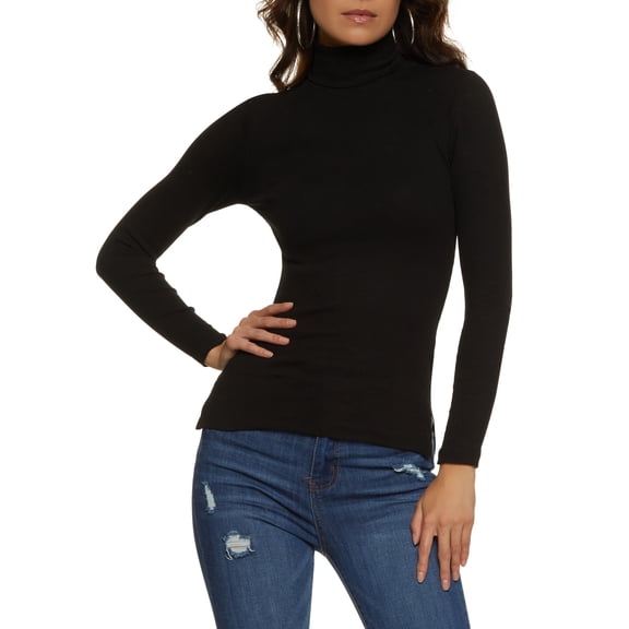 Women's Basic Turtleneck Long Sleeve Top