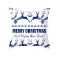 thumbnail image 1 of Funda de cojín geométrica azul para Navidad, decoración nórdica moderna, adorno navideño, regalo de Año Nuevo, 2022, 1 of 4
